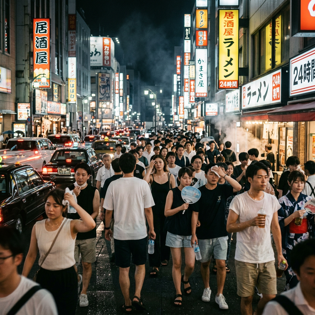 Midnight Blooms: How Japan’s Night Economy Is Adapting to Scorching Heatwaves